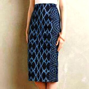 Travy Reese Printed denim skirt Size 4